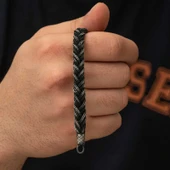 Gümüş Kazaziye Örgü Bileklik  SL5180 thumbnail 10