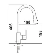Venita Çift Fonksiyonlu Spiralli Mutfak Batarya Delta - 3