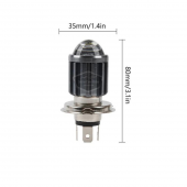 Otomobil Araç Motosiklet Mercekli Far Ampulü Led Far Çift Renk Sarı-Beyaz CSP Led Lamba Delici Yayıcı Uzun Kısa 1 Adet H4 - 5