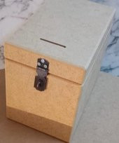 Hobi Adn 90264 Dekoratif Bahşiş Kutu Ahşap MDF HAM CNC Kesim MODEL El Yapım - 9