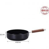 NEOFLAM BIEN ALÜMİNYUM DÖKÜM WOK TAVA SİYAH 20 CM - 2