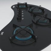 TEKA VR 90 4G AI AL TR KRİSTAL CAM GAZLI OCAK SİYAH - 3