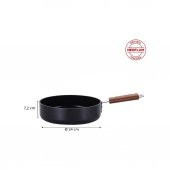 NEOFLAM BIEN ALÜMİNYUM DÖKÜM WOK TAVA  SİYAH 24 CM - 2