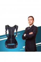 Unisex Siyah Posturex Manyetik Dik Duruş Korsesi - 1