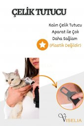 Evcil Hayvan Araç Emniyet Kemeri Kedi Köpek Araba Oto Tasması Oto Aksesuarları Siyah - 1