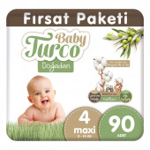 Baby Turco Doğadan Bebek Bezi 4 Numara 90 Adet - 1