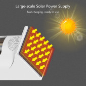 1291 Hareket Sensörlü Solar Alarm Kumandalı Hırsız Caydırıcı Alarm Sireni Güneş Enerjili 100 Db - 4