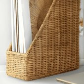Rattan Dosyalık Naturel MeridyenDukkan Dosyalama Düzenleyici Ev-Ofis 25x30x10 Cm - 2