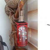 ledli aplik şişe ingliz kulubesi el yapımı - 7