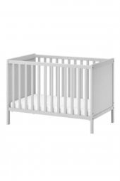 Bebek Karyolası Açık Gri Renk 60x120 cm Bebek Beşik - 1