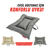 XPERMATE Comfort Köpek Yatağı, Kedi Yatağı, Tüy Tutmayan ve Su İtici Kumaş 55x65 cmAntrasit Bej - 3