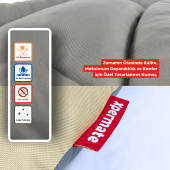 XPERMATE Comfort Köpek Yatağı, Kedi Yatağı, Tüy Tutmayan ve Su İtici Kumaş 55x65 cmAntrasit Bej - 5