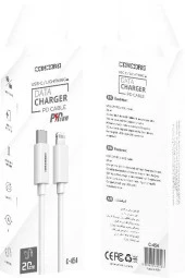 Concord C453 20 Cm 3A PD 18W USB-C -Lightning PD  Powerbank Kablo - 2
