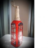 el yapımı İngiliz kulubesi cam aplik - 3