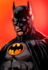 Movas Sanat Çizim Batman - Batman | Elmas Mozaik Tablo | Mozaik Puzzle | 40x60 | E20204023 - 1