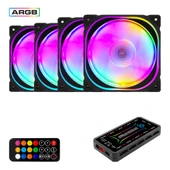 FRISBY FCL-F1274C 4X120mm ARGB FAN+ KONTROL HUB KASA FANI - 4