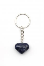 Sodalit Doğal Taş Kalp Model Kolye - 1