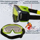 Kayak Gözlüğü Değiştirebilir Camlı Antifog Güneş Kar Koruyucu Gözlük Şeffaf Snowboard Glasses Gözlük - 2