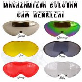 Kayak Gözlüğü Değiştirebilir Camlı Antifog Güneş Kar  Koruyucu Gözlük Kırmızı Snowboard Glasses Gözlük - 5