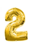 Dev Folyo Balon 80cm Rakam, Parti Süsleme Malzemesi, Doğumgünü - 3