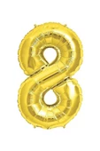 Dev Folyo Balon 80cm Rakam, Parti Süsleme Malzemesi, Doğumgünü - 9