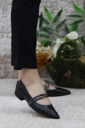 Mehmet Mete 61-02 Fashion Taşlı Kadın Babet thumbnail 2