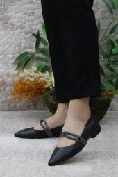 Mehmet Mete 61-02 Fashion Taşlı Kadın Babet thumbnail 4