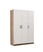 ÇAKIL MDF 3 Kapılı 2 Çekmeceli Gardrop Elbise Dolabı 120x53x216cm - 2