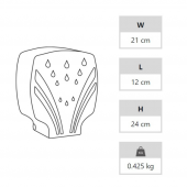 Damla Mini Jumbo Tuvalet Kağıdı Dispenseri Beyaz - 2