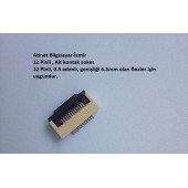 12 Pin 0.5 Adımlı Alt kontak Flex Soketi Flex Ffc Konnektörü 12-0.5-Alt - 1