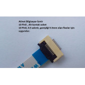 10 Pin 0.5 Adımlı Alt kontak Flex Soketi Flex Ffc Konnektörü 10-0.5-Alt - 2