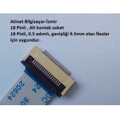 18 Pin 0.5 Adımlı Alt kontak Flex Soketi Flex Ffc Konnektörü 18-0.5-Alt - 2