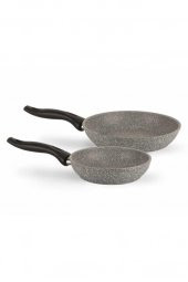 Tantitoni Granit 2 Parça Gri Granit Tava Seti Lıberg1822Set2G - 1