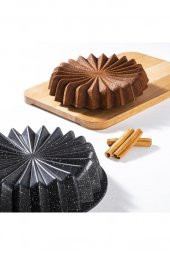 Tantitoni Gri Granit Döküm Yıldız Şekilli Dilimli Tart Kalıbı 26cm - 1