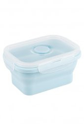 Tantitoni Katlanabilir Mavi Renkli Silikon Beslenme Kabı 13x10cm - 1