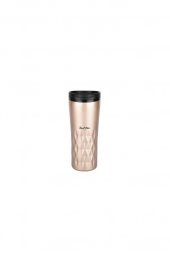 Tantitoni Pembe Rose Gold Yıldız Desenli Paslanmaz Çelik Termos Bardak 470ml - 1