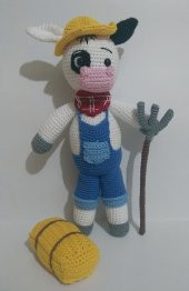 Çiftlik İneği Amigurumi Organik Oyuncak - 1