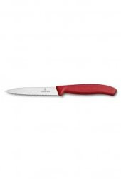 Victorinox 6.7731 Swissclassic Kırmızı 10Cm Tırtıklı Soyma Bıçağı - 2