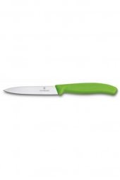 Victorinox Yeşil Sebze Meyve Soyma Bıçağı Düz Model  10 cm 6.7706.L114 - 1