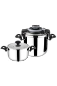 Tantitoni Powercook Siyah Düdüklü Tencere Seti 4+7 Lt - 2