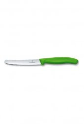 Vıctorınox 6.7836.L114 Yeşil Swissclassic 11Cm Domates - Sosis Bıçağı - 1