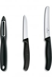 VICTORINOX Siyah Soyacak ve Bıçak Set - 1