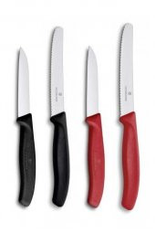 VICTORINOX Siyah Kırmızı Soyma Bıçak Seti - 1