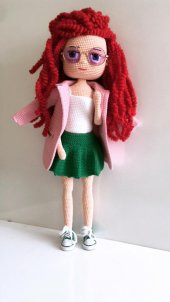 Bayan Yıldız Bebek Amigurumi Organik Oyuncak - 1