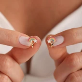 Altın Çocuk Küpesi Gökkuşağı - 1