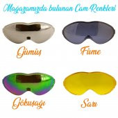 Kayak Gözlüğü Değiştirebilir Camlı Antifog Güneş Kar Koruyucu Gözlük Sarı Snowboard Glasses Gözlük - 5