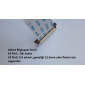 24 Pin 0.5Mm Adımlı Dik Flex Soketi Flex Ffc Konnektörü 24-0.5-Dik - 2