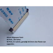 40 Pin 0.5Mm Adımlı Dik Flex Soketi Flex Ffc Konnektörü 40-0.5-Dik - 3