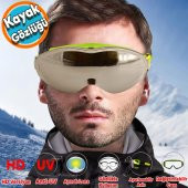 Kayak Gözlüğü Değiştirebilir Camlı Antifog Güneş Kar Koruyucu Gözlük Gümüş Snowboard Glasses Gözlük - 1