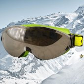 Kayak Gözlüğü Değiştirebilir Camlı Antifog Güneş Kar Koruyucu Gözlük Gümüş Snowboard Glasses Gözlük - 8